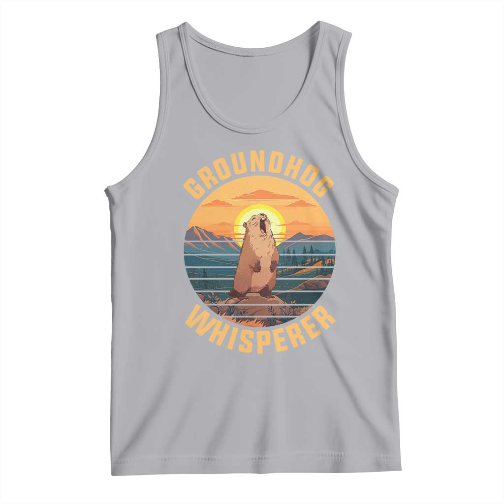 Funny Groundhog Whisperer Tank Top Screaming Woodchuck Mountain Forest TS11 Athletic Heather Print Your Wear