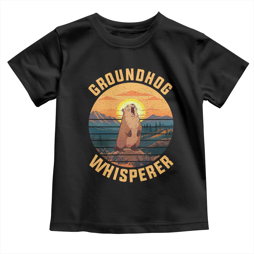 Funny Groundhog Whisperer Toddler T Shirt Screaming Woodchuck Mountain Forest TS11 Black Print Your Wear