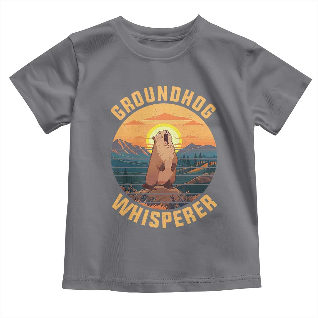 Funny Groundhog Whisperer Toddler T Shirt Screaming Woodchuck Mountain Forest TS11 Charcoal Print Your Wear