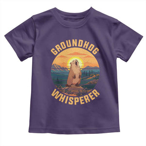 Funny Groundhog Whisperer Toddler T Shirt Screaming Woodchuck Mountain Forest TS11 Purple Print Your Wear