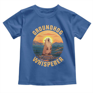 Funny Groundhog Whisperer Toddler T Shirt Screaming Woodchuck Mountain Forest TS11 Royal Blue Print Your Wear