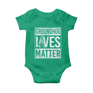 Groundhog Lives Matter Baby Onesie Funny Woodchuck Groundhog Day TS11 Irish Green Print Your Wear
