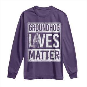 Groundhog Lives Matter Long Sleeve Shirt Funny Woodchuck Groundhog Day TS11 Purple Print Your Wear