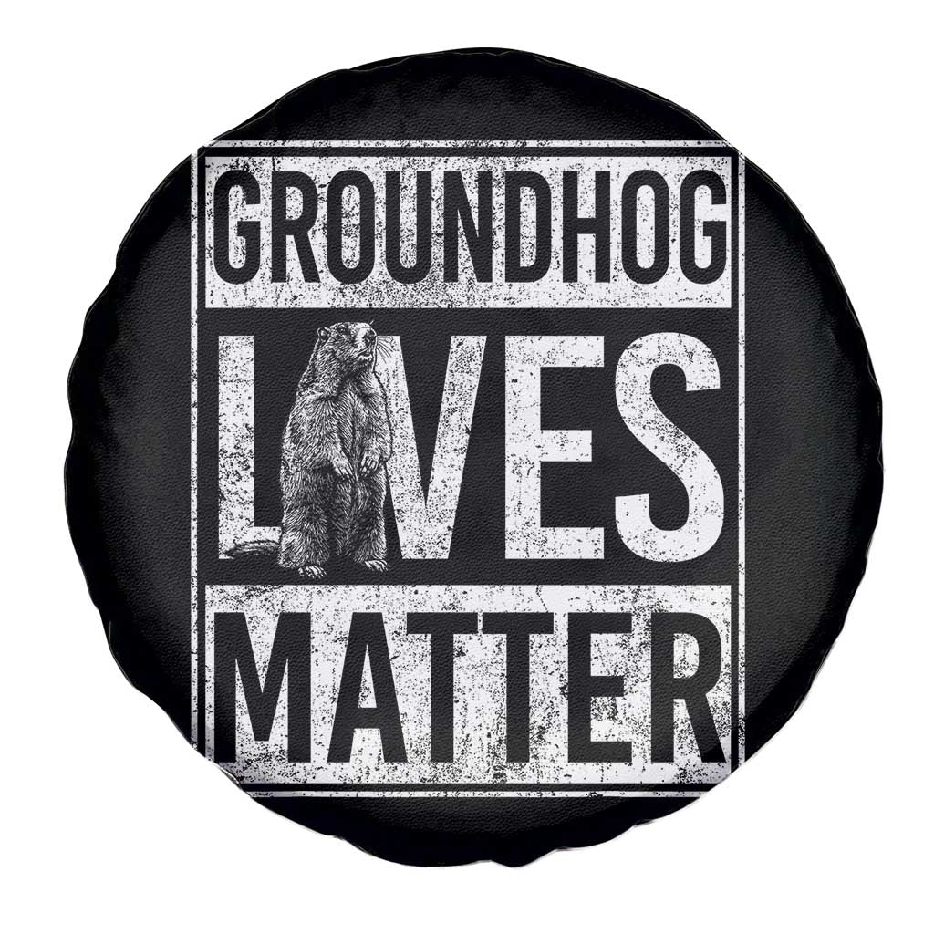 Groundhog Lives Matter Spare Tire Cover Funny Woodchuck Groundhog Day TS11 Print Your Wear