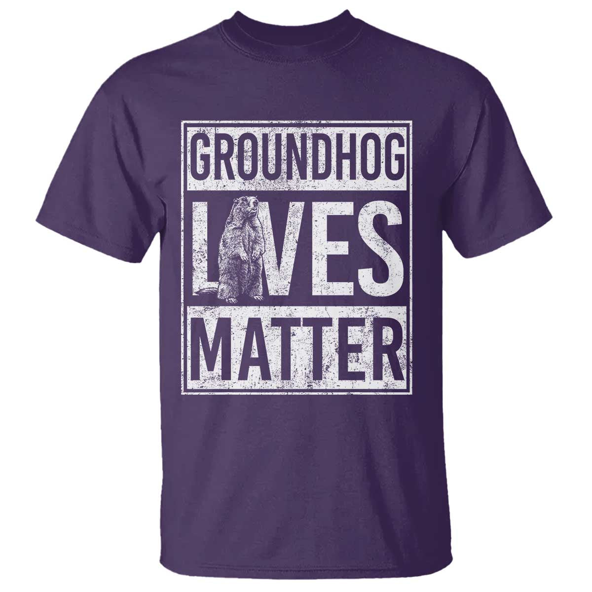 Groundhog Lives Matter T Shirt Funny Woodchuck Groundhog Day TS11 Purple Print Your Wear