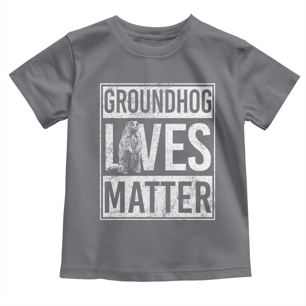 Groundhog Lives Matter Toddler T Shirt Funny Woodchuck Groundhog Day TS11 Charcoal Print Your Wear