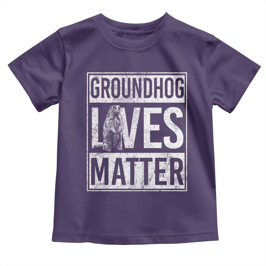 Groundhog Lives Matter Toddler T Shirt Funny Woodchuck Groundhog Day TS11 Purple Print Your Wear