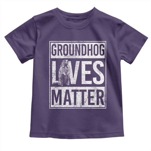 Groundhog Lives Matter Toddler T Shirt Funny Woodchuck Groundhog Day TS11 Purple Print Your Wear