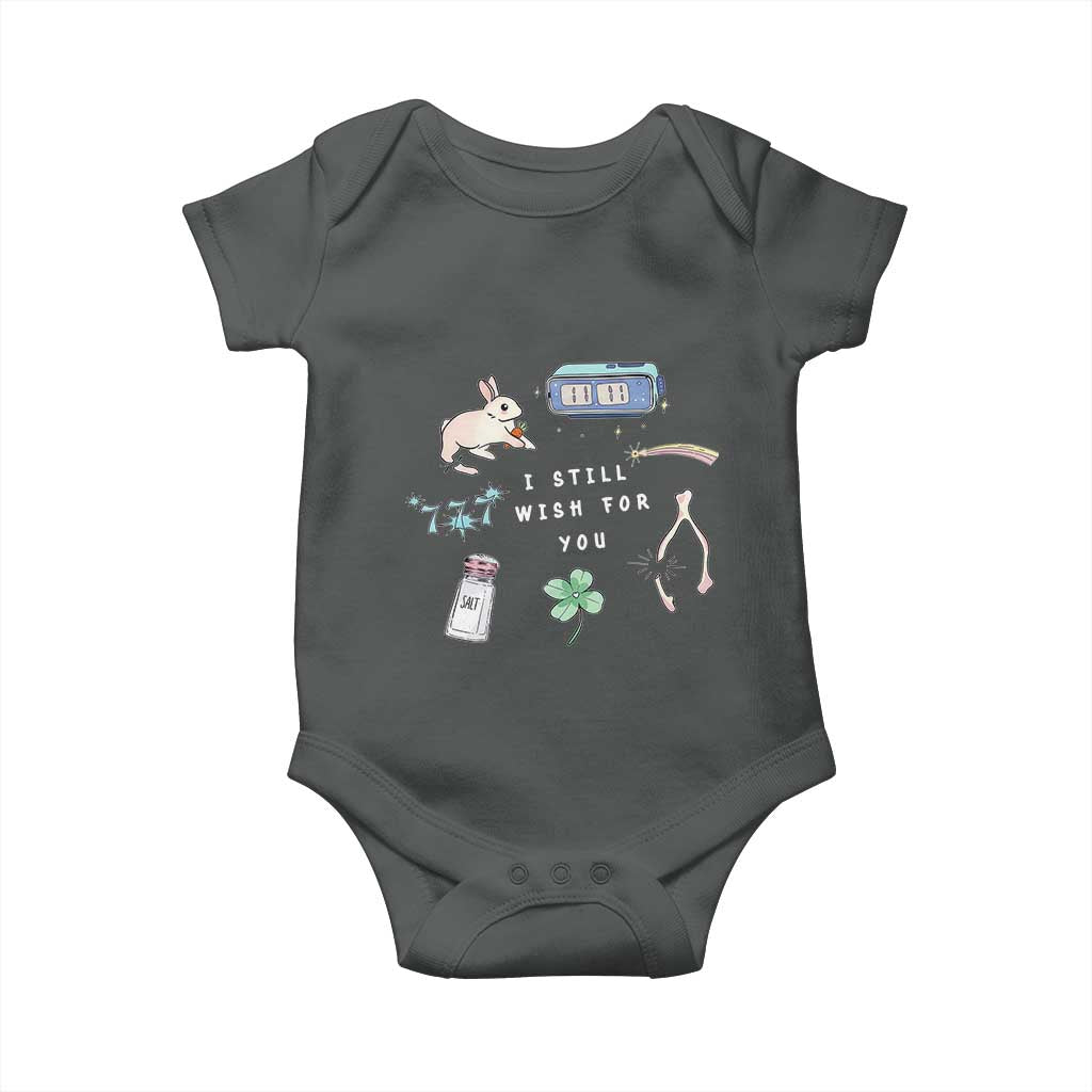I Still Wish for You Lucky Rabbit 1111 Stars Clover Signs Baby Onesie TS11 Dark Heather Print Your Wear