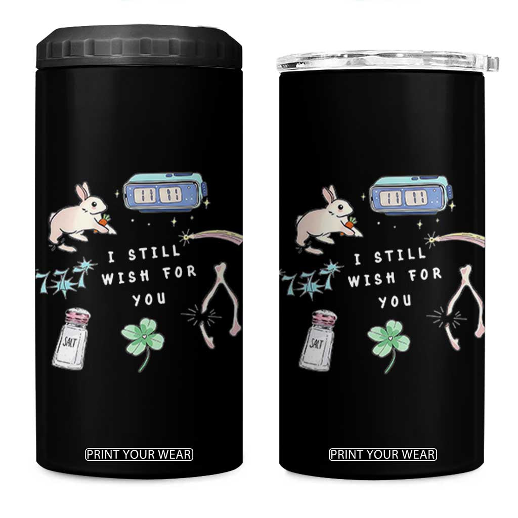 I Still Wish for You Lucky Rabbit 1111 Stars Clover Signs 4 in 1 Can Cooler Tumbler TS11 One Size: 16 oz Black Print Your Wear