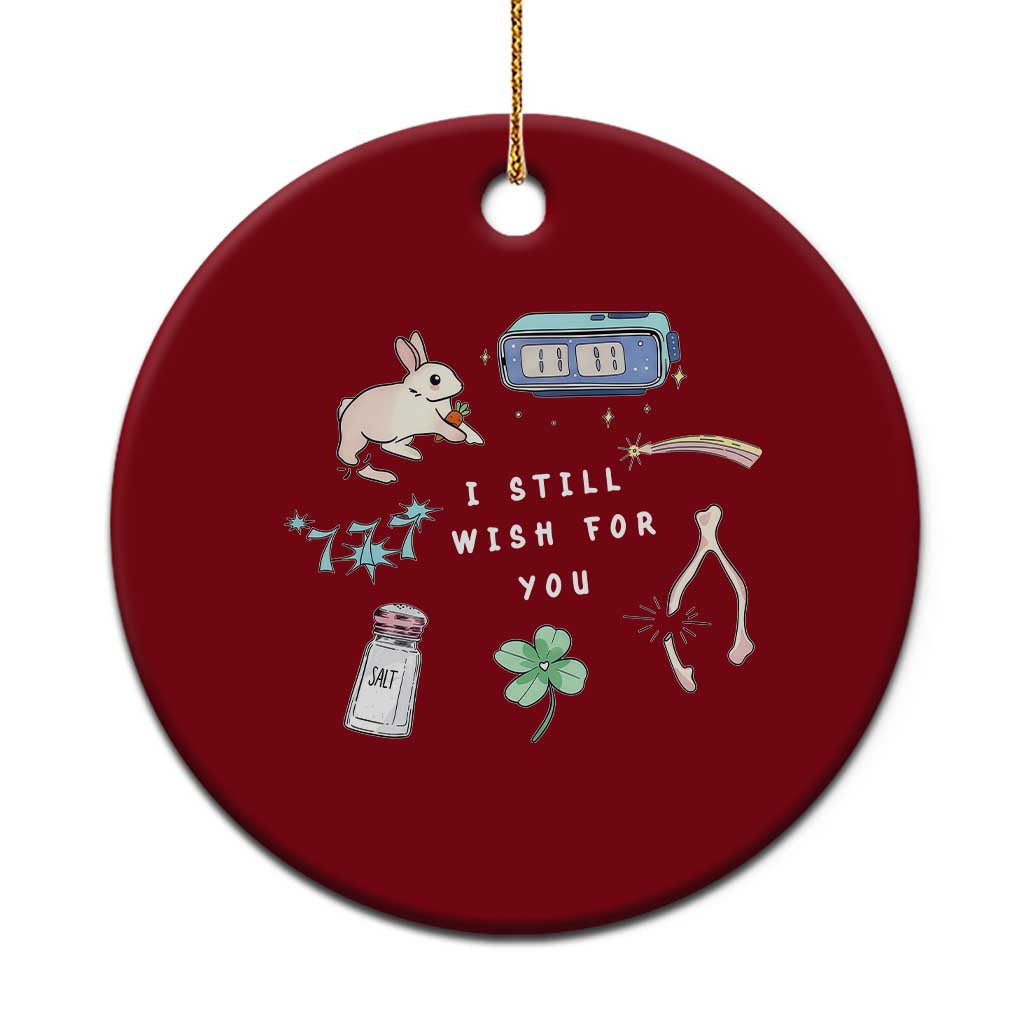 I Still Wish for You Lucky Rabbit 1111 Stars Clover Signs Ceramic Ornament TS11 1pc Red Print Your Wear