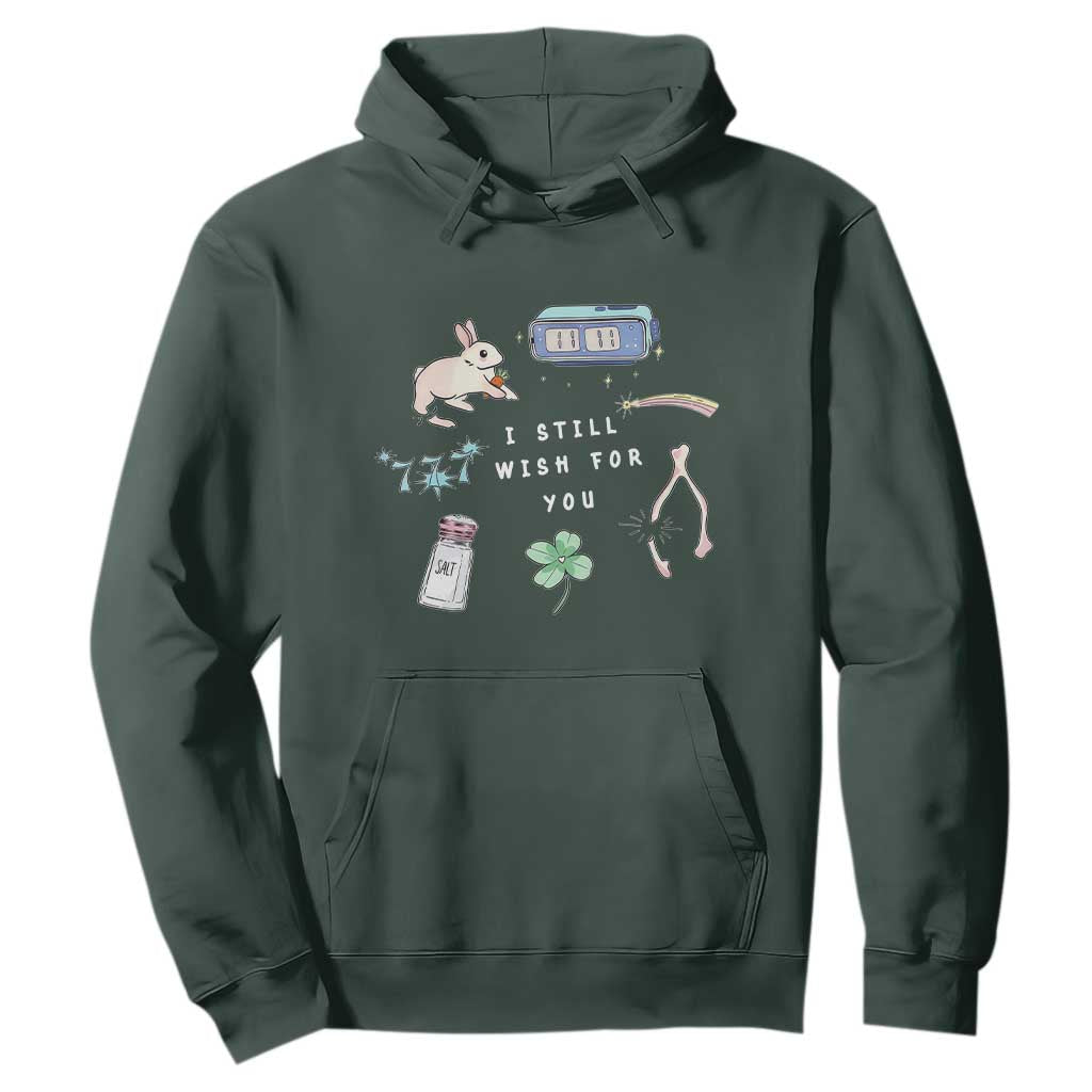 I Still Wish for You Lucky Rabbit 1111 Stars Clover Signs Hoodie TS11 Dark Forest Green Print Your Wear