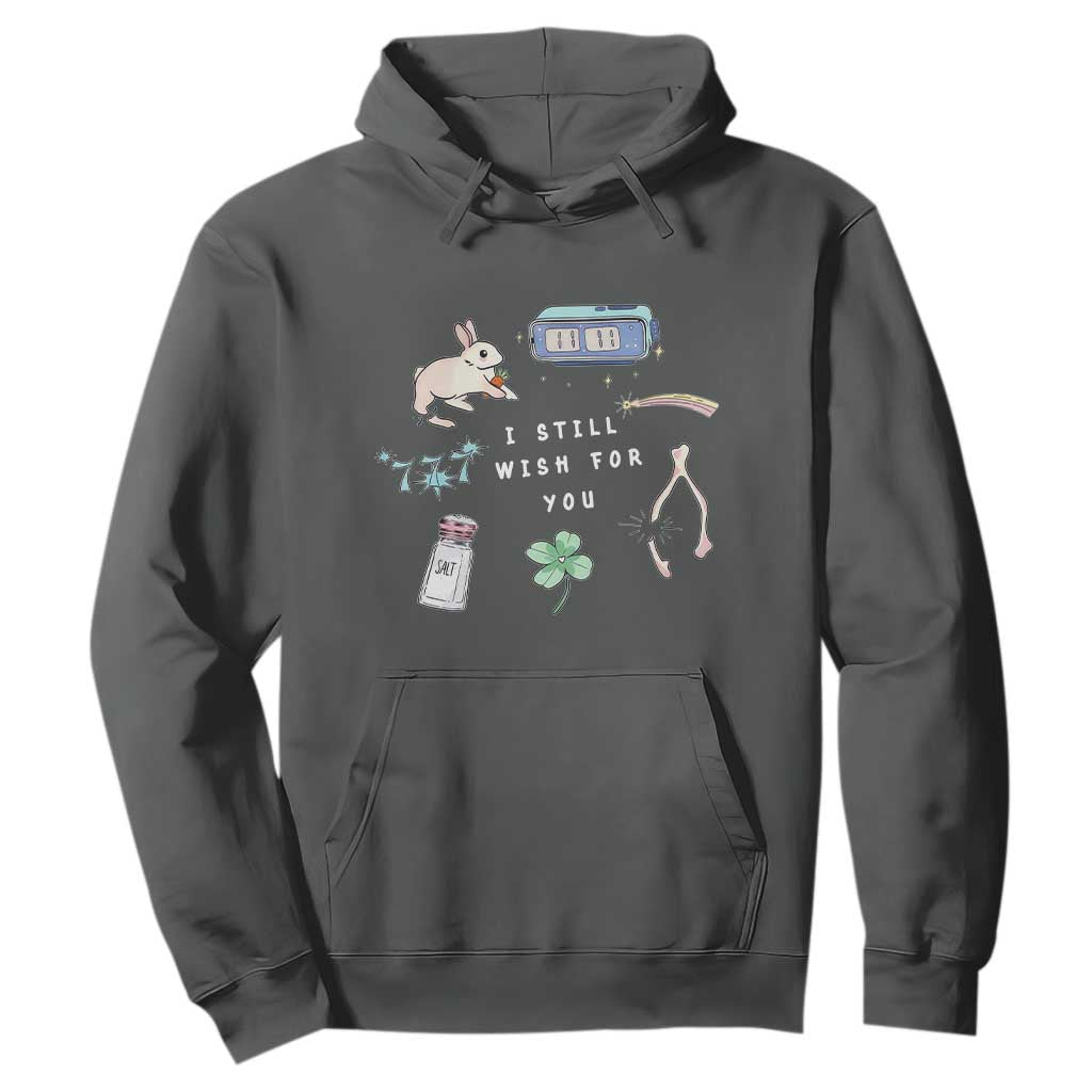 I Still Wish for You Lucky Rabbit 1111 Stars Clover Signs Hoodie TS11 Dark Heather Print Your Wear