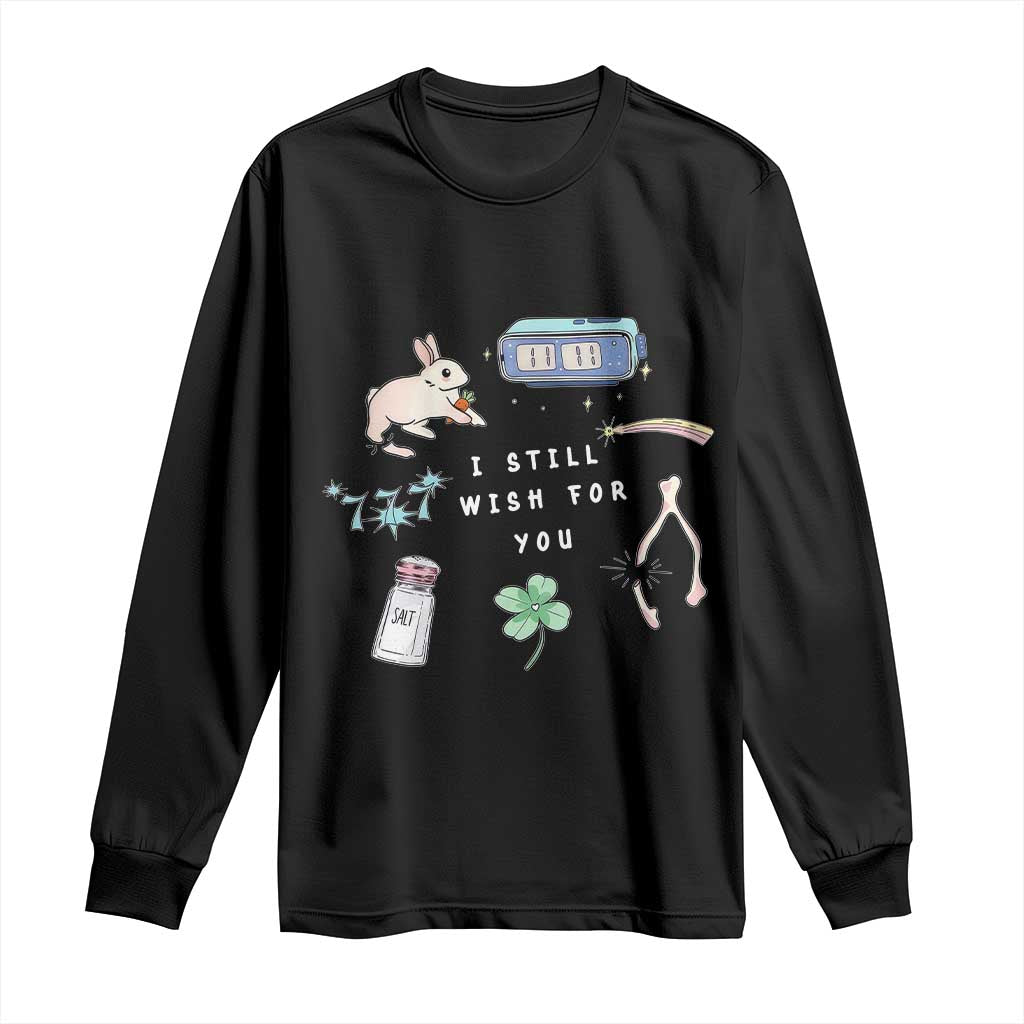 I Still Wish for You Lucky Rabbit 1111 Stars Clover Signs Long Sleeve Shirt TS11 Black Print Your Wear