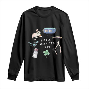 I Still Wish for You Lucky Rabbit 1111 Stars Clover Signs Long Sleeve Shirt TS11 Black Print Your Wear