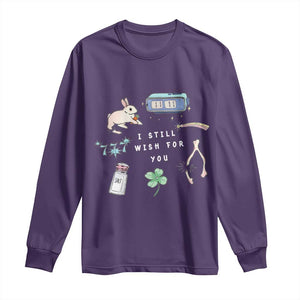 I Still Wish for You Lucky Rabbit 1111 Stars Clover Signs Long Sleeve Shirt TS11 Purple Print Your Wear