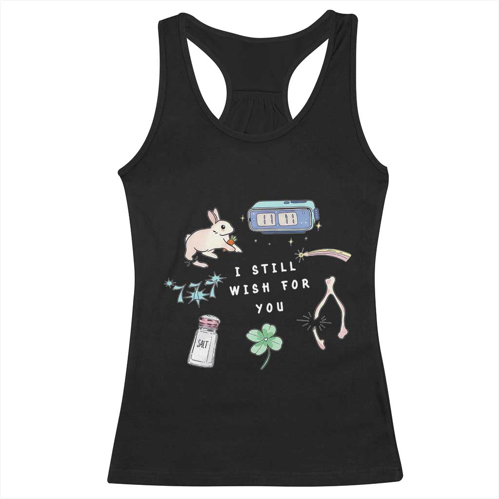 I Still Wish for You Lucky Rabbit 1111 Stars Clover Signs Racerback Tank Top TS11 Black Print Your Wear