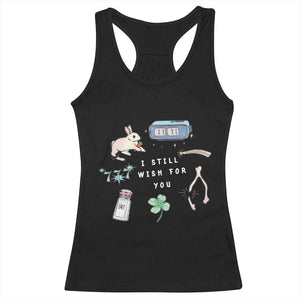 I Still Wish for You Lucky Rabbit 1111 Stars Clover Signs Racerback Tank Top TS11 Black Print Your Wear