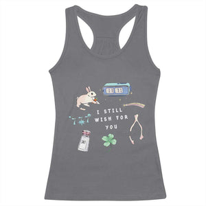 I Still Wish for You Lucky Rabbit 1111 Stars Clover Signs Racerback Tank Top TS11 Charcoal Print Your Wear