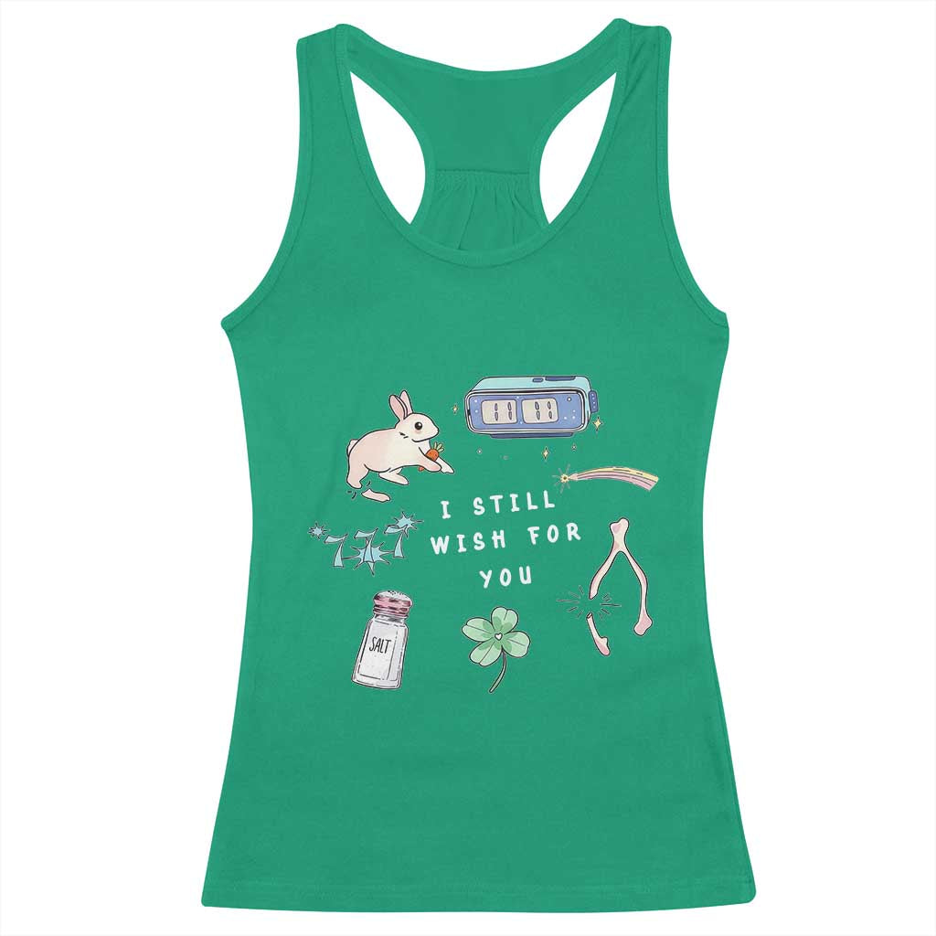 I Still Wish for You Lucky Rabbit 1111 Stars Clover Signs Racerback Tank Top TS11 Irish Green Print Your Wear