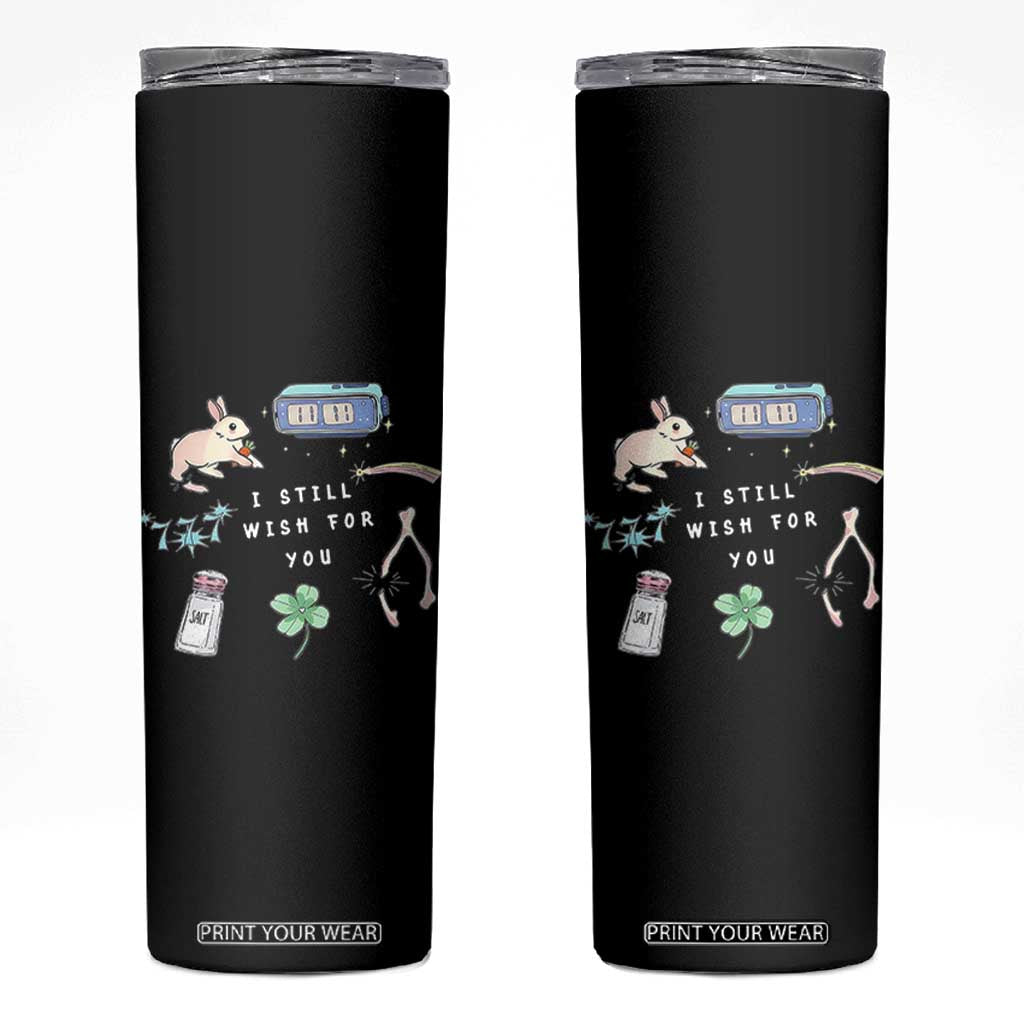 I Still Wish for You Lucky Rabbit 1111 Stars Clover Signs Skinny Tumbler TS11 Black Print Your Wear