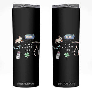 I Still Wish for You Lucky Rabbit 1111 Stars Clover Signs Skinny Tumbler TS11 Black Print Your Wear