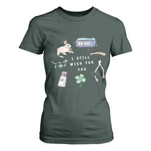 I Still Wish for You Lucky Rabbit 1111 Stars Clover Signs T Shirt For Women TS11 Dark Forest Green Print Your Wear