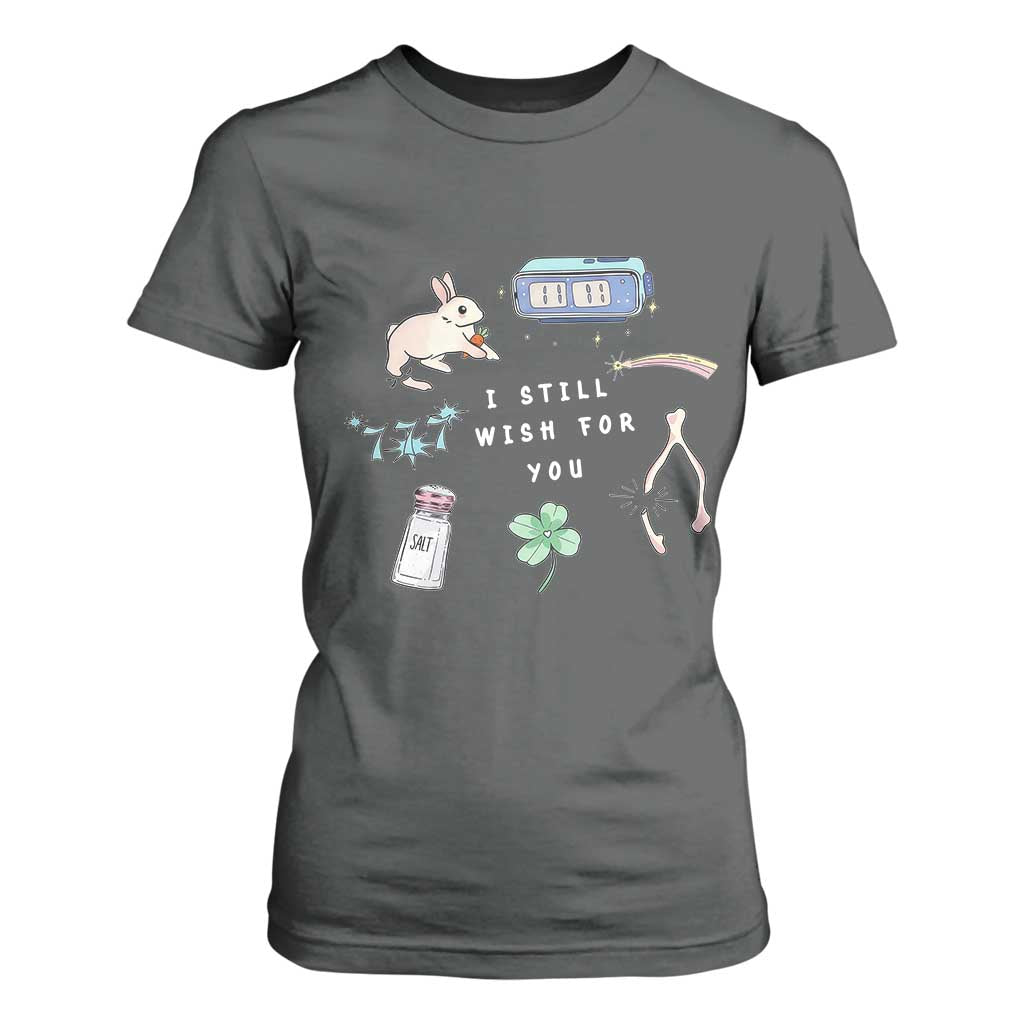 I Still Wish for You Lucky Rabbit 1111 Stars Clover Signs T Shirt For Women TS11 Dark Heather Print Your Wear