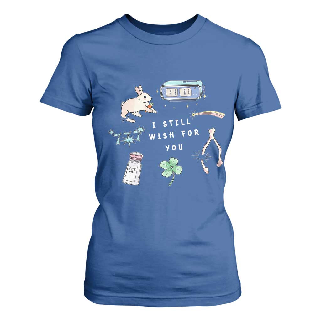 I Still Wish for You Lucky Rabbit 1111 Stars Clover Signs T Shirt For Women TS11 Royal Blue Print Your Wear