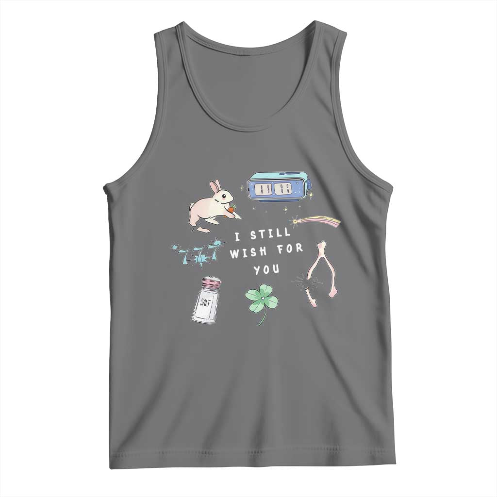 I Still Wish for You Lucky Rabbit 1111 Stars Clover Signs Tank Top TS11 Black Heather Print Your Wear