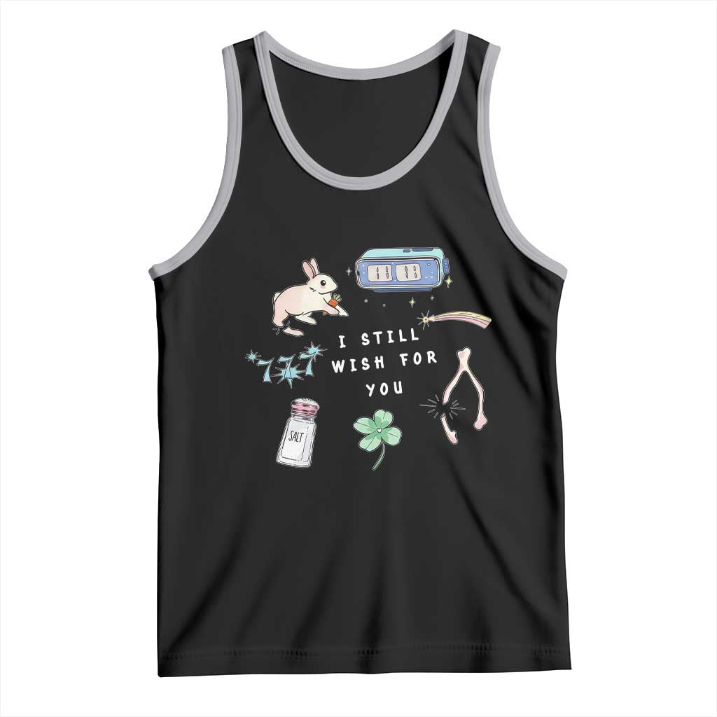 I Still Wish for You Lucky Rabbit 1111 Stars Clover Signs Tank Top TS11 Black Athletic Heather Print Your Wear