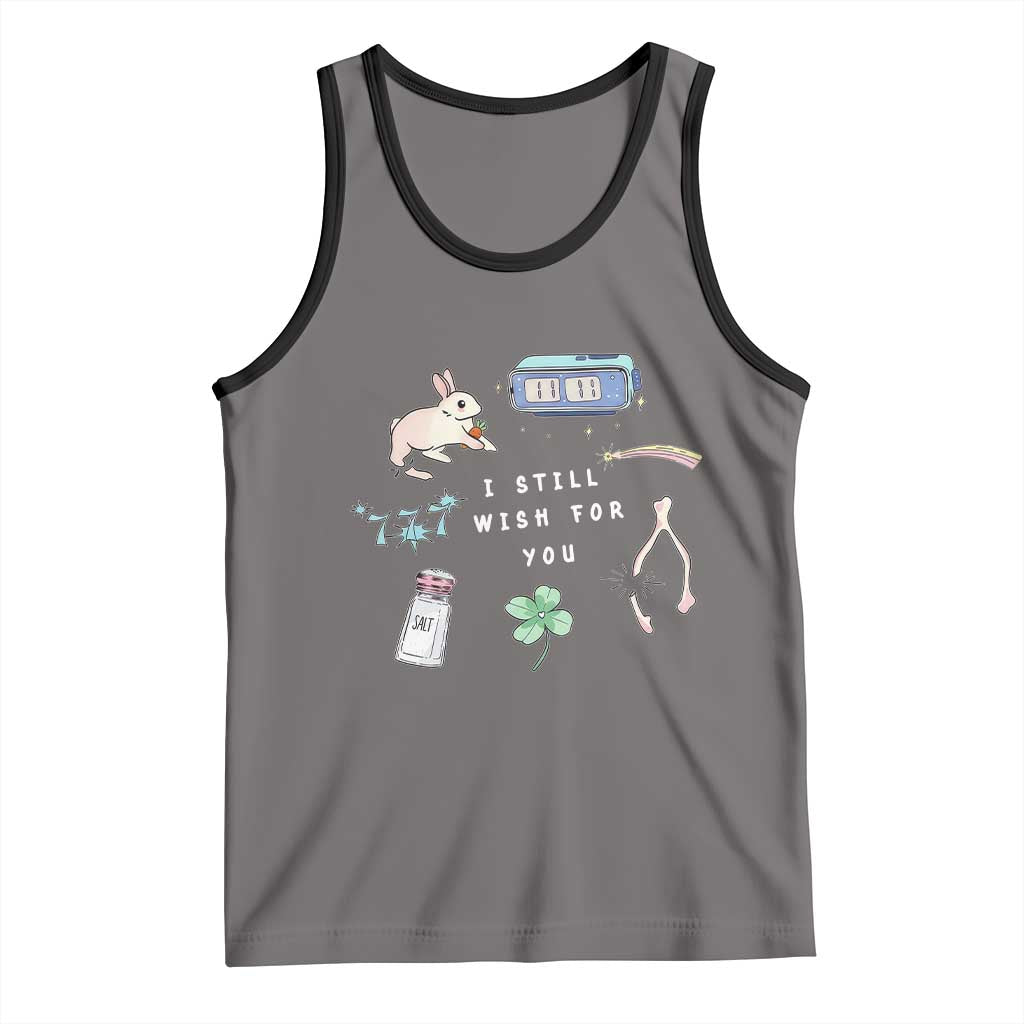 I Still Wish for You Lucky Rabbit 1111 Stars Clover Signs Tank Top TS11 Deep Heather Black Print Your Wear