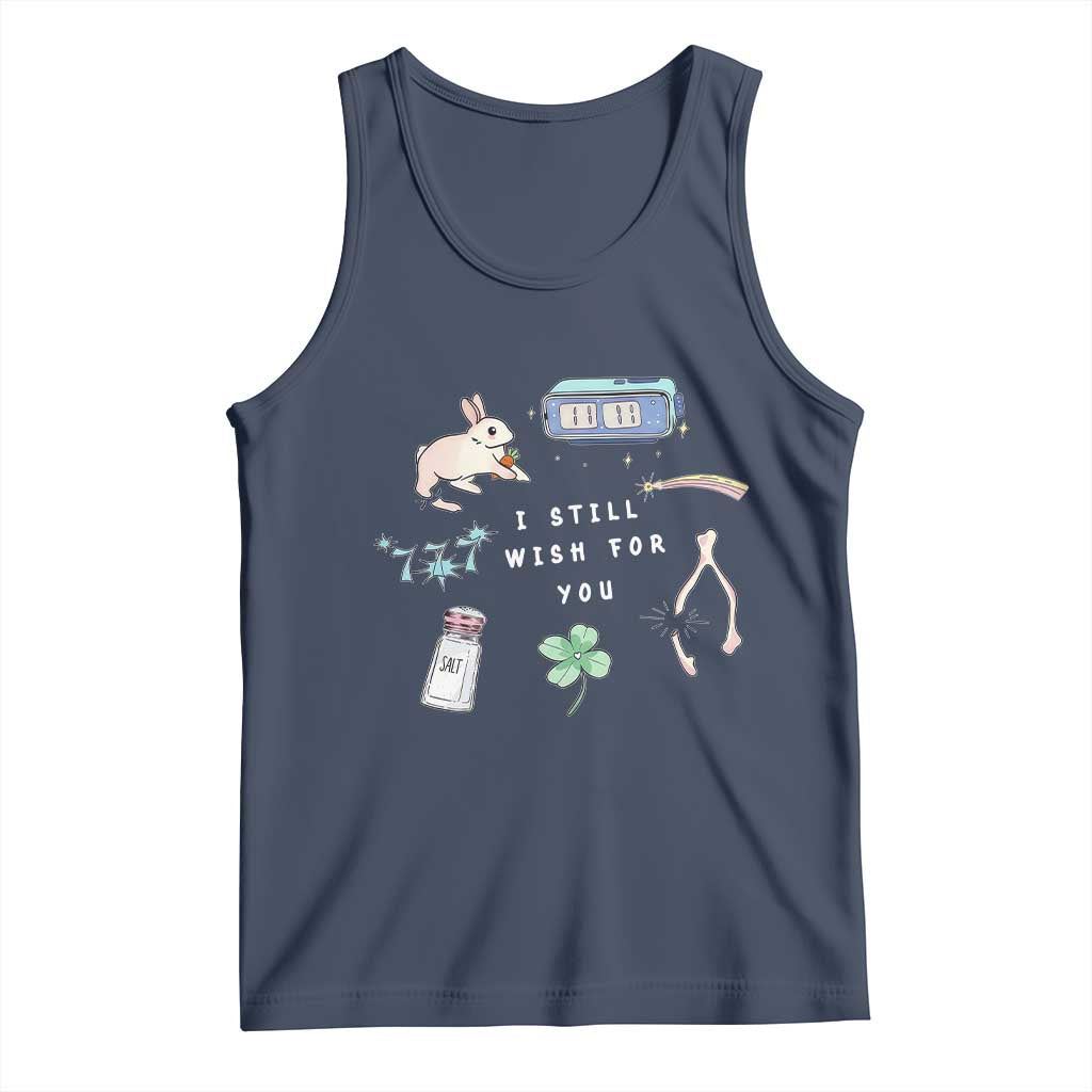 I Still Wish for You Lucky Rabbit 1111 Stars Clover Signs Tank Top TS11 Navy Print Your Wear