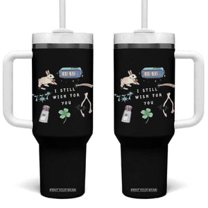 I Still Wish for You Lucky Rabbit 1111 Stars Clover Signs Tumbler With Handle TS11 One Size: 40 oz Black Print Your Wear