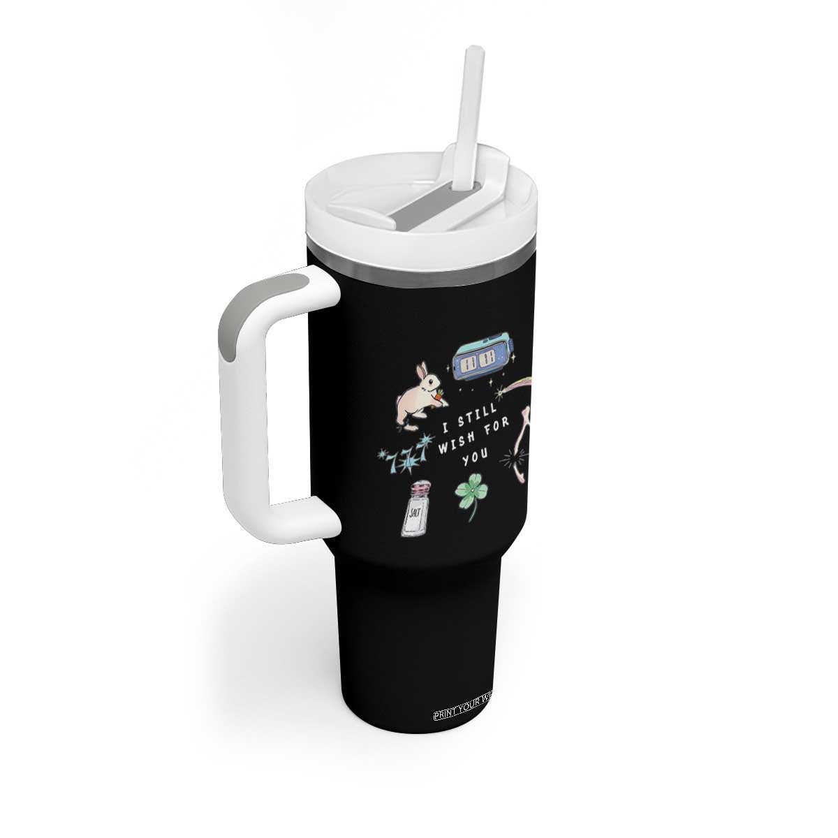 I Still Wish for You Lucky Rabbit 1111 Stars Clover Signs Tumbler With Handle TS11 Print Your Wear