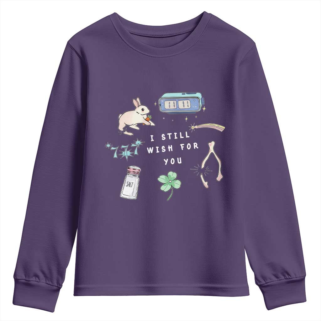 I Still Wish for You Lucky Rabbit 1111 Stars Clover Signs Youth Sweatshirt TS11 Purple Print Your Wear