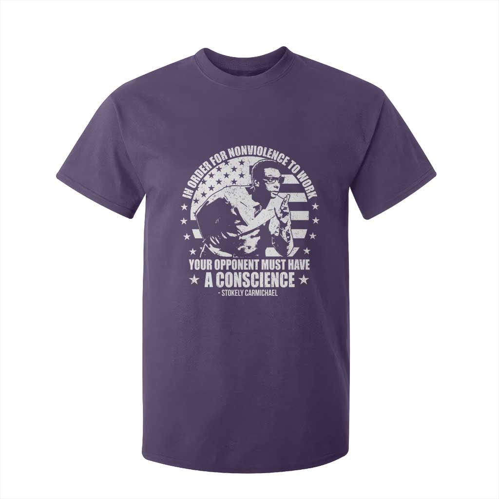 Stokely Carmichael Quote T Shirt For Kid In Order For Nonviolence To Work Your Opponent Must Have A Conscience TS11 Purple Print Your Wear