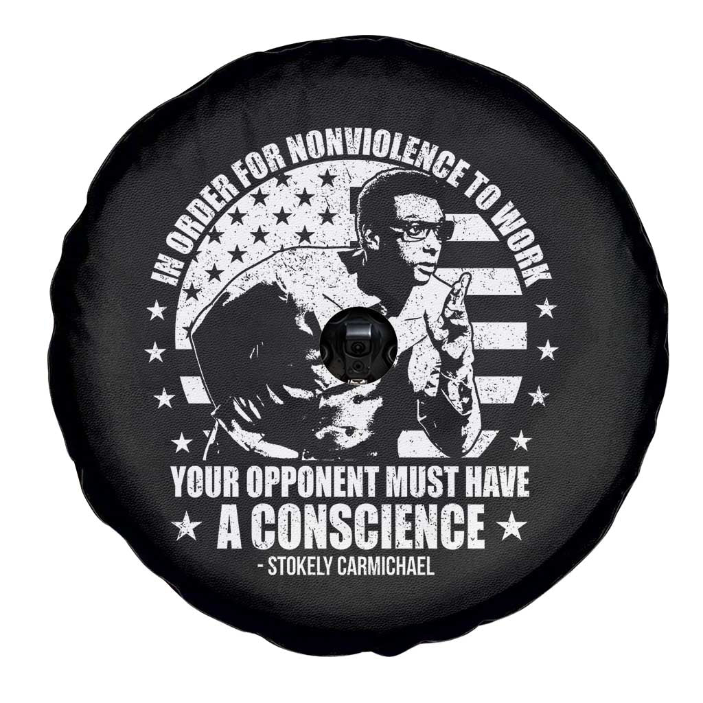 Stokely Carmichael Quote Spare Tire Cover In Order For Nonviolence To Work Your Opponent Must Have A Conscience TS11 Print Your Wear