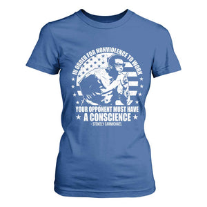 Stokely Carmichael Quote T Shirt For Women In Order For Nonviolence To Work Your Opponent Must Have A Conscience TS11 Royal Blue Print Your Wear