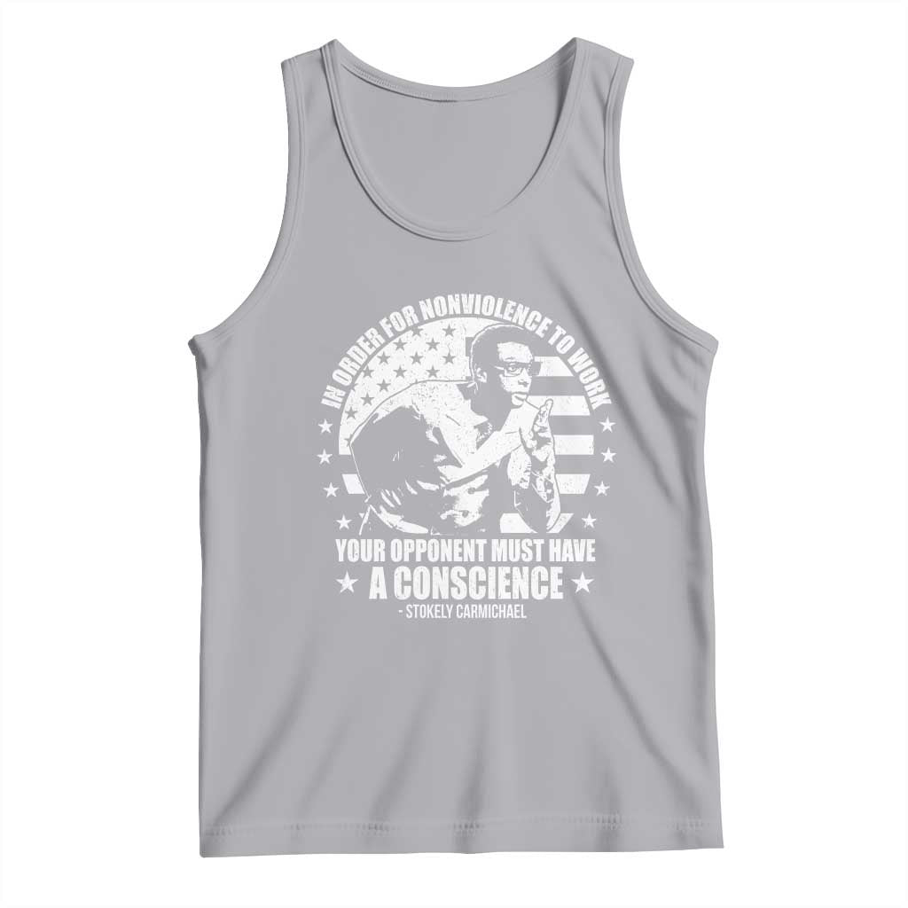 Stokely Carmichael Quote Tank Top In Order For Nonviolence To Work Your Opponent Must Have A Conscience TS11 Athletic Heather Print Your Wear