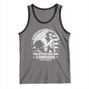 Stokely Carmichael Quote Tank Top In Order For Nonviolence To Work Your Opponent Must Have A Conscience TS11 Deep Heather Black Print Your Wear