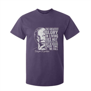 Nelson Mandela Quote T Shirt For Kid The Greatest Glory In Living Lies Not In Never Falling But In Rising TS11 Purple Print Your Wear