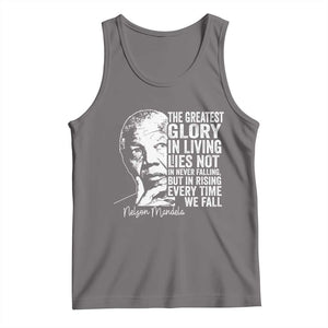Nelson Mandela Quote Tank Top The Greatest Glory In Living Lies Not In Never Falling But In Rising TS11 Deep Heather Print Your Wear