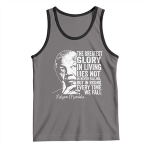 Nelson Mandela Quote Tank Top The Greatest Glory In Living Lies Not In Never Falling But In Rising TS11 Deep Heather Black Print Your Wear