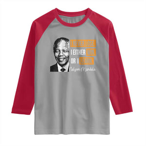 Nelson Mandela Quote Raglan Shirt I Never Lose I Either Win Or I Learn TS11 Sport Gray Red Print Your Wear