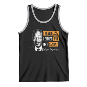 Nelson Mandela Quote Tank Top I Never Lose I Either Win Or I Learn TS11 Black Athletic Heather Print Your Wear
