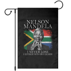 Nelson Mandela Quote Garden Flag I Never Lose I Either Win Or I Learn Vintage South African Flag TS11 Black Print Your Wear