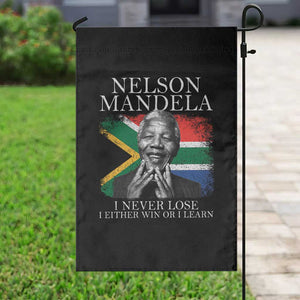 Nelson Mandela Quote Garden Flag I Never Lose I Either Win Or I Learn Vintage South African Flag TS11 Print Your Wear