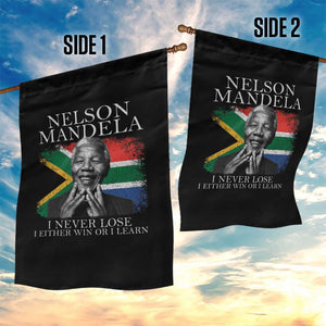 Nelson Mandela Quote Garden Flag I Never Lose I Either Win Or I Learn Vintage South African Flag TS11 Print Your Wear