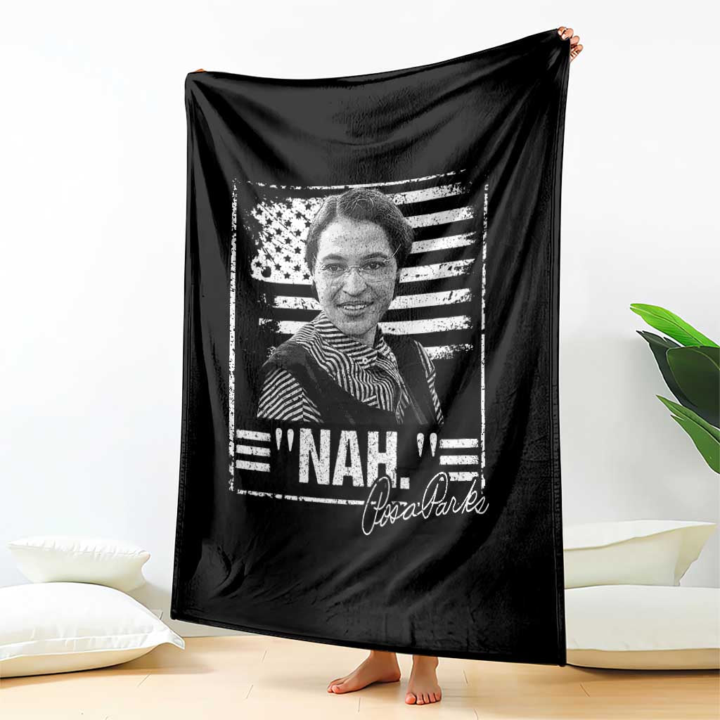 Rosa Parks Nah Quote Throw Blanket Black Movement Protest American Flag TS11 Print Your Wear